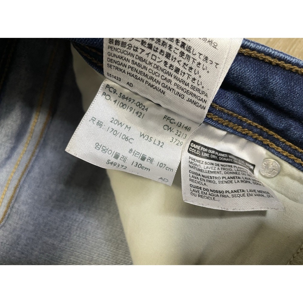 Levi's 512 Jeans Womens Sz 20 Blue Perfectly Shaping Straight Leg Stretch Denim - Picture 5 of 8